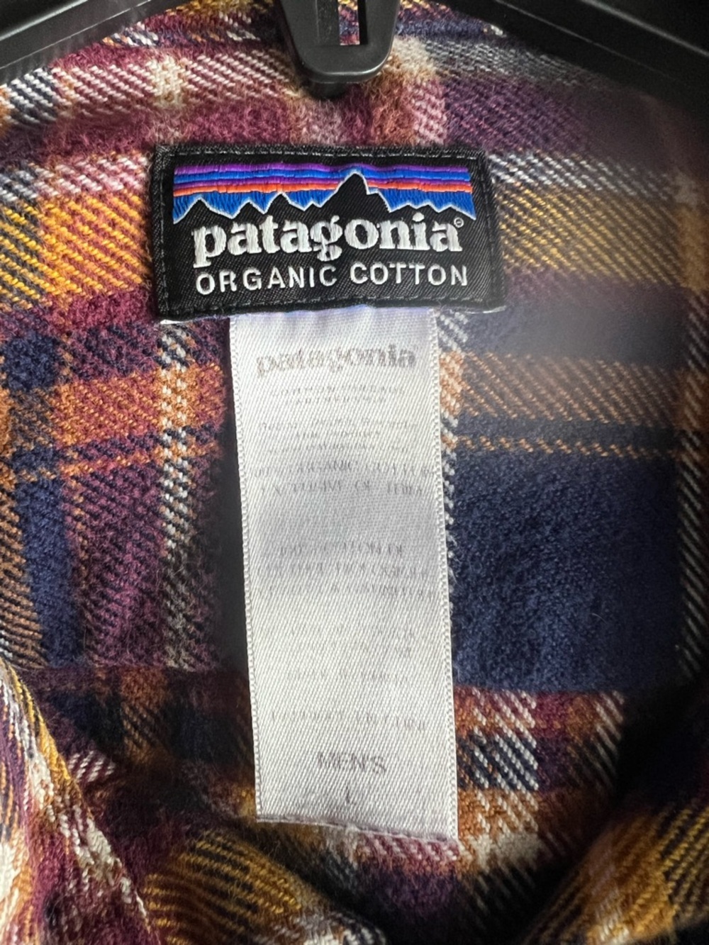 Patagonia Organic Flannel Shirt - Purple, Yellow, Red - Picture 8 of 9